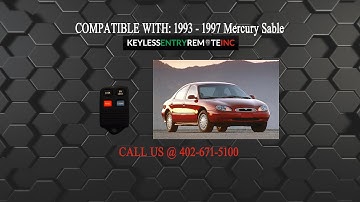 How To Replace Mercury Sable Key Fob Battery 1993 1994 1995 1996 1997