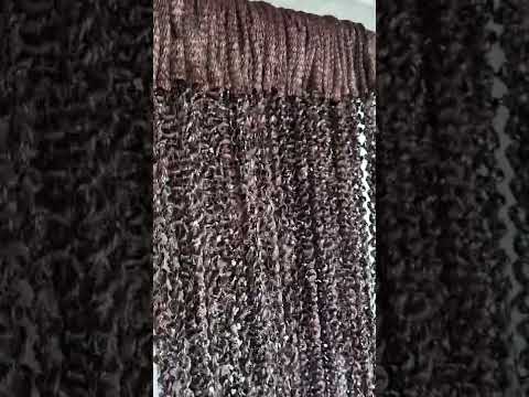 Штори нитки спіральні хмари з люрексом однотонні № 204 венге 3 м на 2.8 м, видео 1