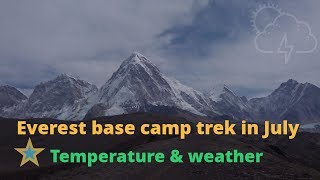 Current weather & climate in Nepal on Everest base camp trek in July