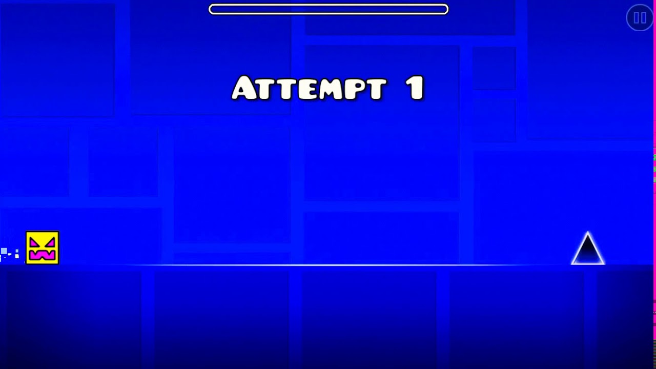 Geometry Dash- Level 1 100% COMPLETE with ALL 3 stars - YouTube