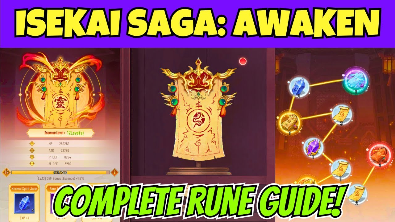 FULL RUNE / MORPH GUIDE! | Isekai Saga Awaken | TapScreen Gaming - YouTube