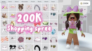 200K ROBLOX SHOPPING SPREE 🤩😱🛍️