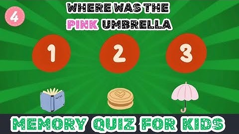 Memory Quiz For Kids | Riddles | Brain Training Games | Children’s Visual Memory Game 