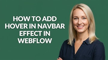 How to Add Hover In Navbar Effect In Webflow - Julia
