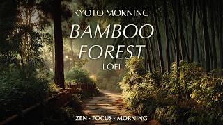 Kyoto Bamboo Forest at Dawn 🎋 2 Hours Japanese Lofi for Quiet Morning Focus & Zen Meditation
