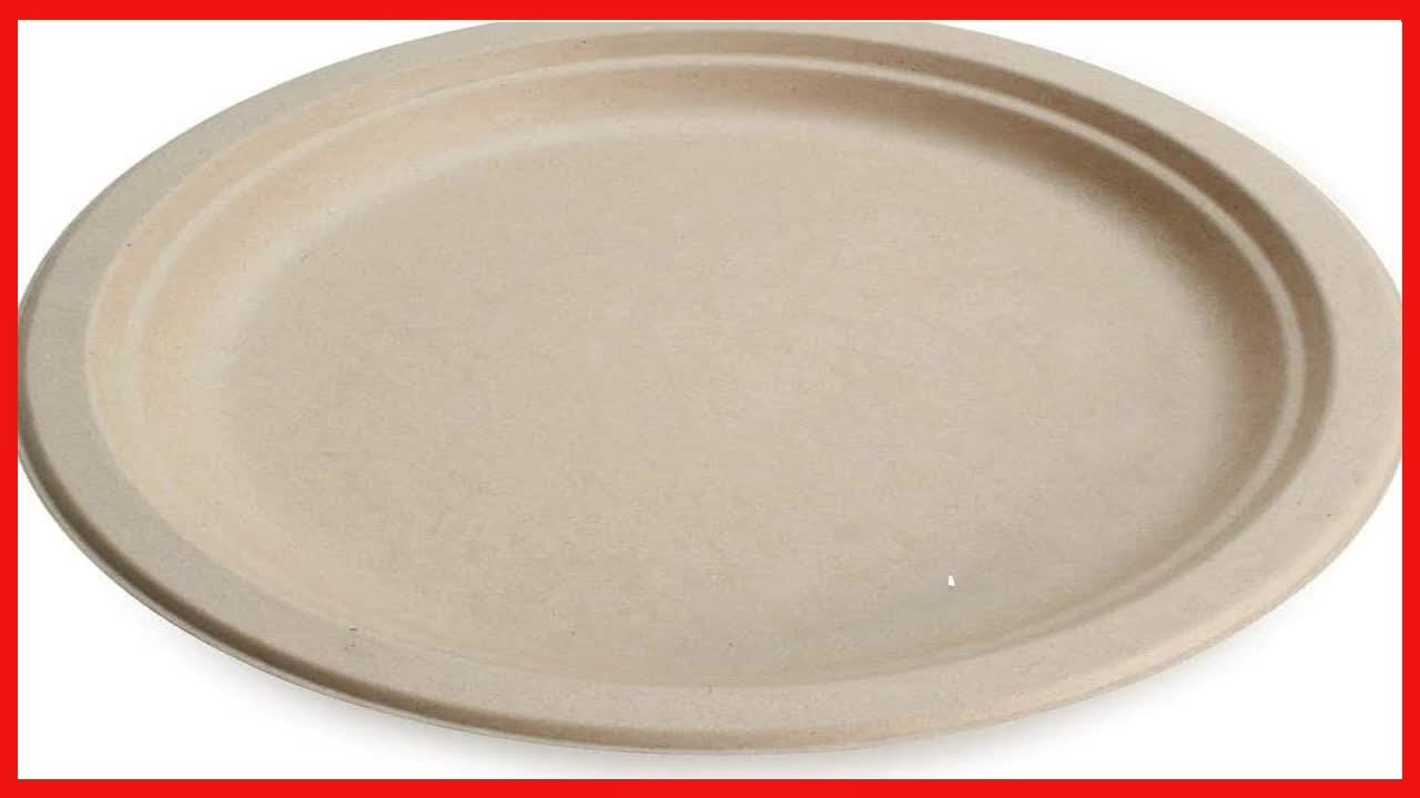 Great product -  100% Compostable Disposable Paper Plates Bulk [9" 50 Pack], Bamboo Plates, Eco Frie