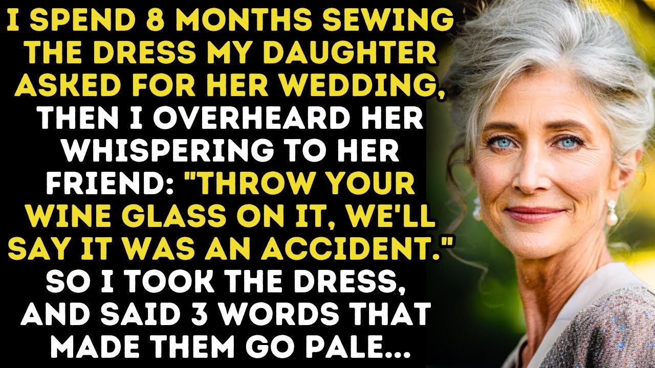 AFTER MONTHS SEWING HER DRESS, I HEARD HER SAY: 