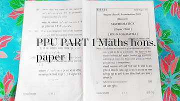 Patliputra University,Part-1 Maths Hons.,paper 1(2022)