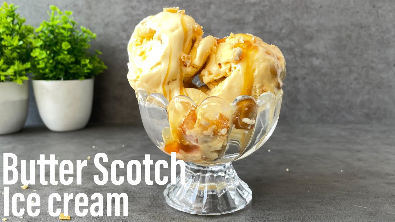 Butterscotch ice cream recipe | homemade butterscotch ice cream | easy ice cream recipe | Best Bites