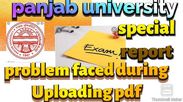 exclusive report problem faced by students during uploading pfd, Panjab University Chandigarh,😭