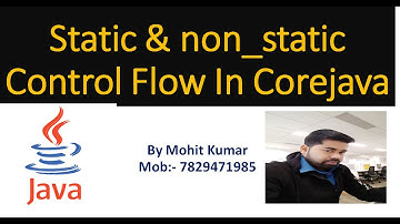 Static & Non Static Control Flow|Object Creation Cor Java Online Live Session
