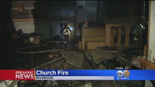 Firefighters Battle Blaze At Centuries-Old Riverside Church