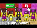 Which FAMILY SHOULD I CHOOSE SPEAKER OR TV in Minecraft ? SPEAKERMAN VS TV WOMAN !