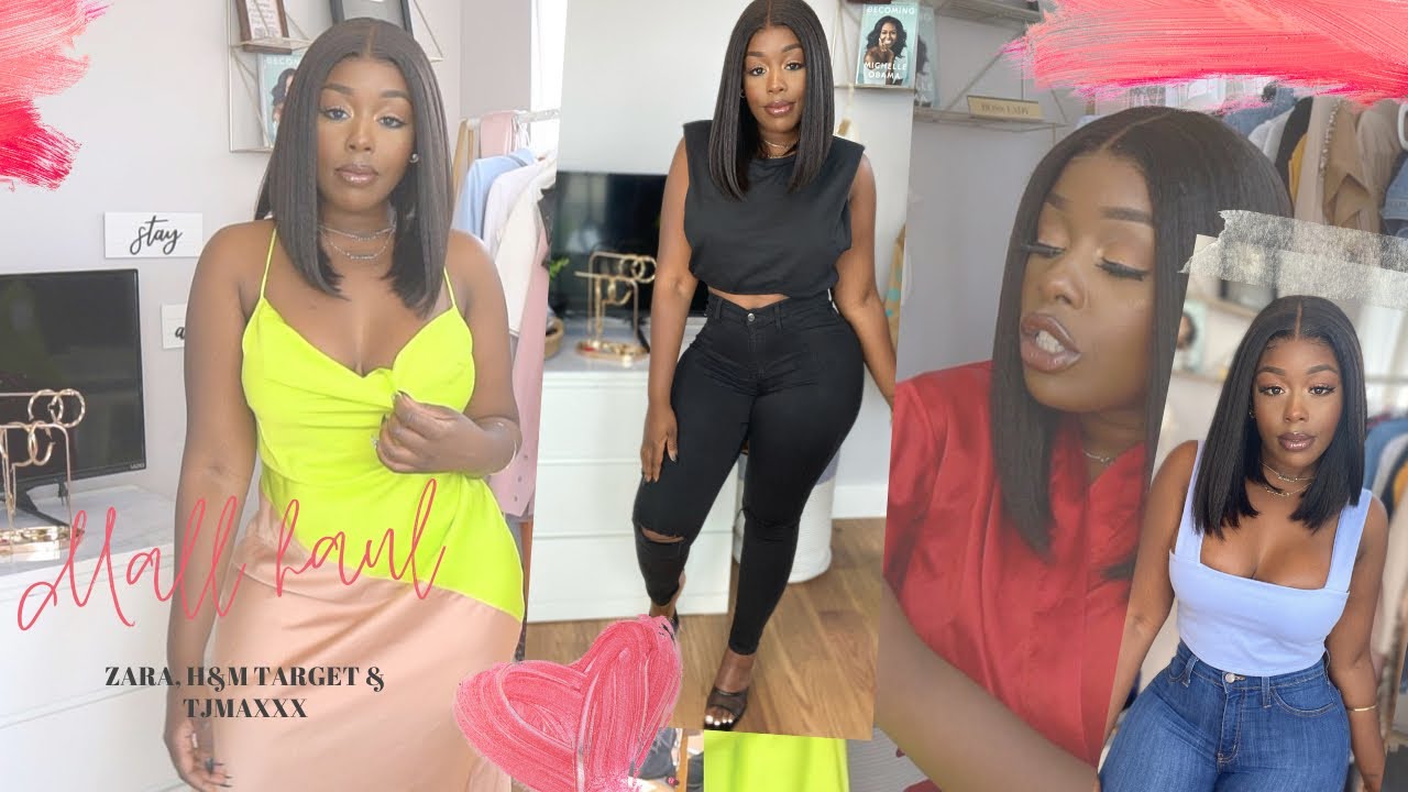 Mall Haul! End of Summer Slim Thick Try-on haul! Zara, H&M, Black Owned at Target!!!!!!🤩 & TJmaXX