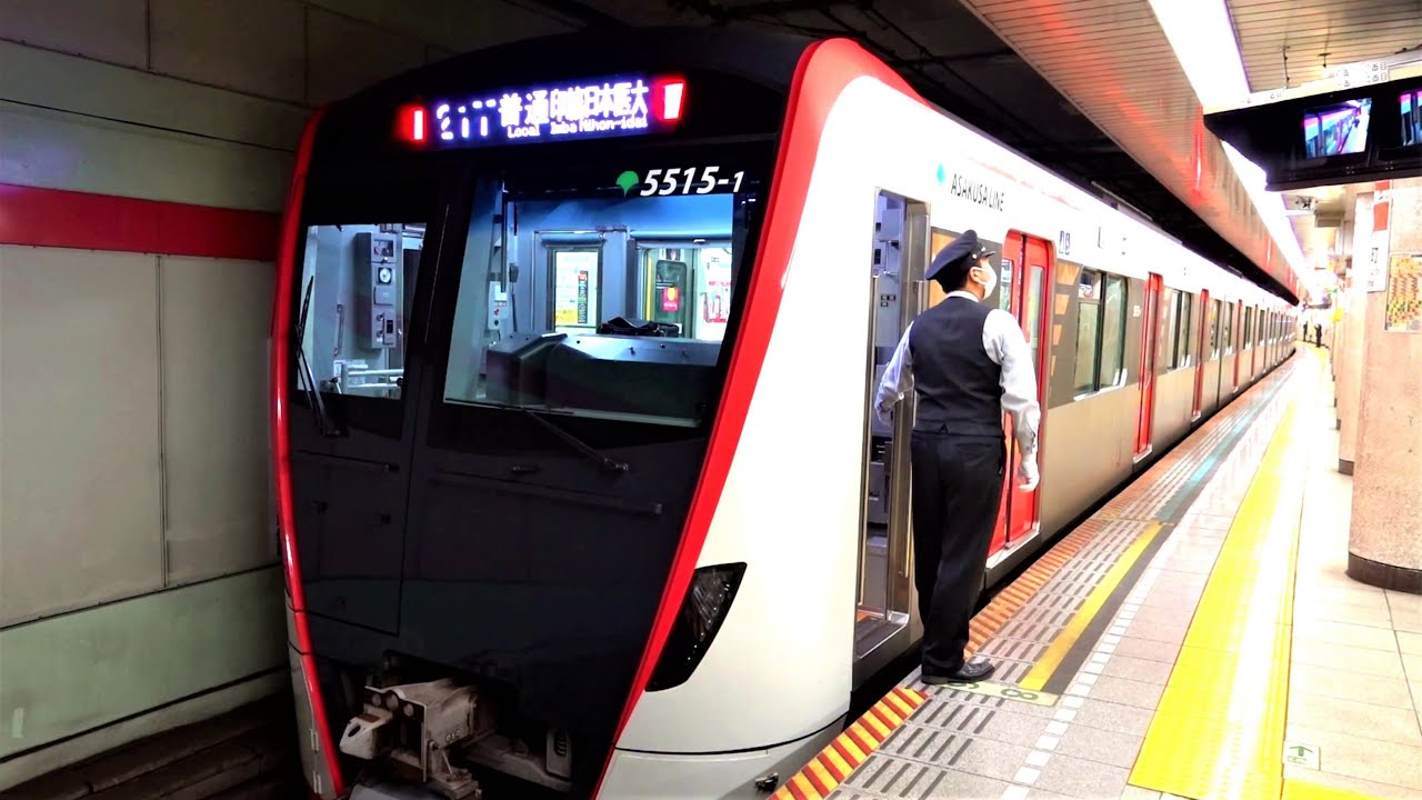 都営地下鉄浅草線/人形町駅3･4番線ホーム　休日の到着･発車･通過の様子･VVVFインバーター音・京成車両優勢【2160p60】 2020/12/13