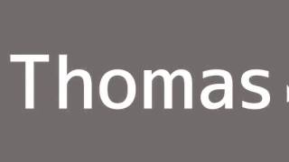 How To Say Thomas In Spanish
