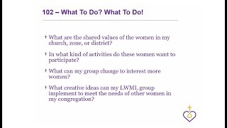 LWML 102 — What to do? What to do!
