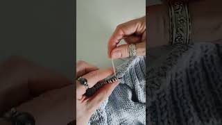 How to Bind Off Knitting with a Needle | Easy Sewn Bind Off #shorts #knittingtutorial #easyknitting
