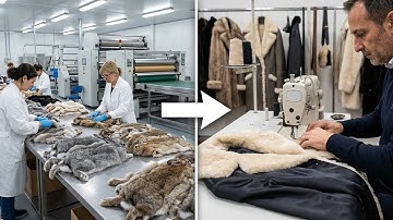 Inside a Modern Rabbit Fur Factory: From Raw Pelts to Luxury Fashion Lining (Full Process)