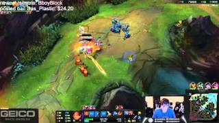 Dyrus channeling his inner Bob Ross and teaching Leona top lane with happy thoughts