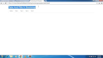 Bootstrap Tabs and Pills Example