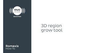 Romexis How To: 3d region grow tool