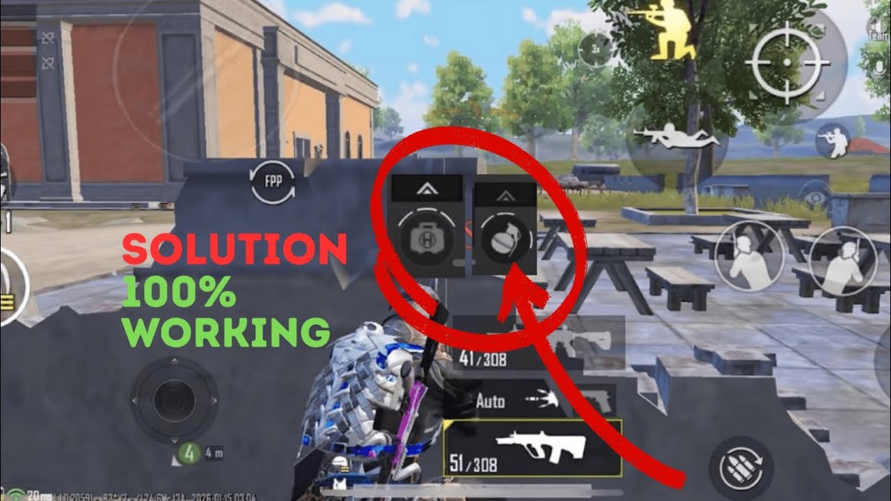 Bgmi nade and healing button glitch, button not working solution