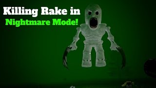 Killing Rake in NIGHTMARE MODE!!! - The Rake Fan Remake (Roblox)