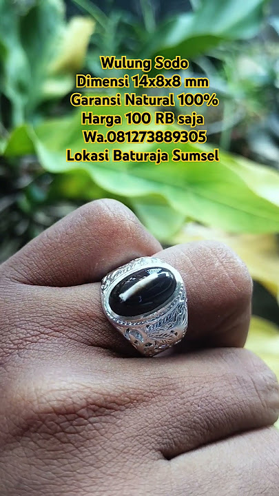 cincin batu akik natural Wulung sodo unik antik kristal kinclong natural original