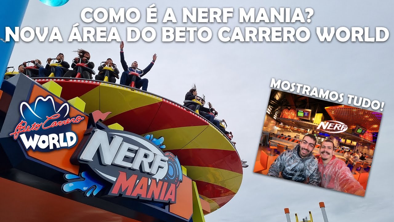 Área temática da Nerf no Beto Carrero está quase pronta e novo brinquedo  está sendo testado