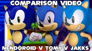 Comparisonfigure Review Sonic Nendoroid Vs Tomys Ultimate Figure Vs Jakks Collectors Figure