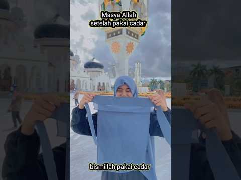 Masya Allah mencoba pakai cadar. cantik nya. semoga Istiqomah