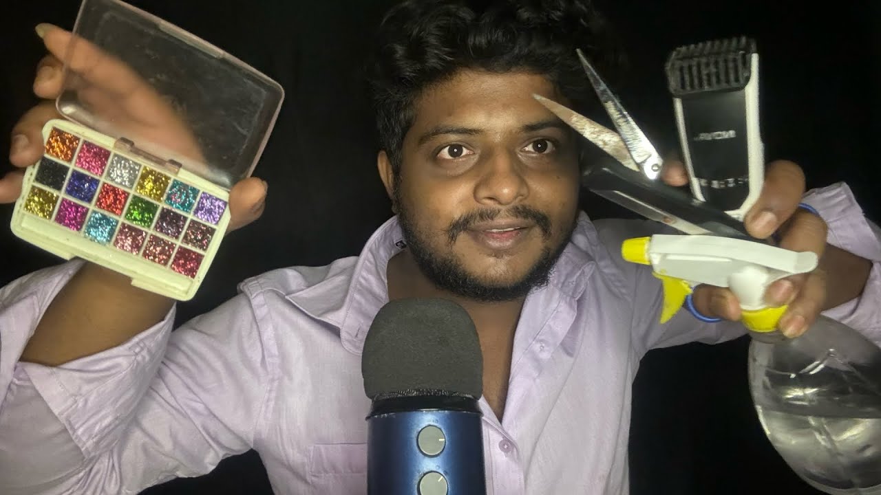 ASMR Fast And Aggressive Doing Your Makeup 💄 || ASMR Haircut Roleplay ✂️