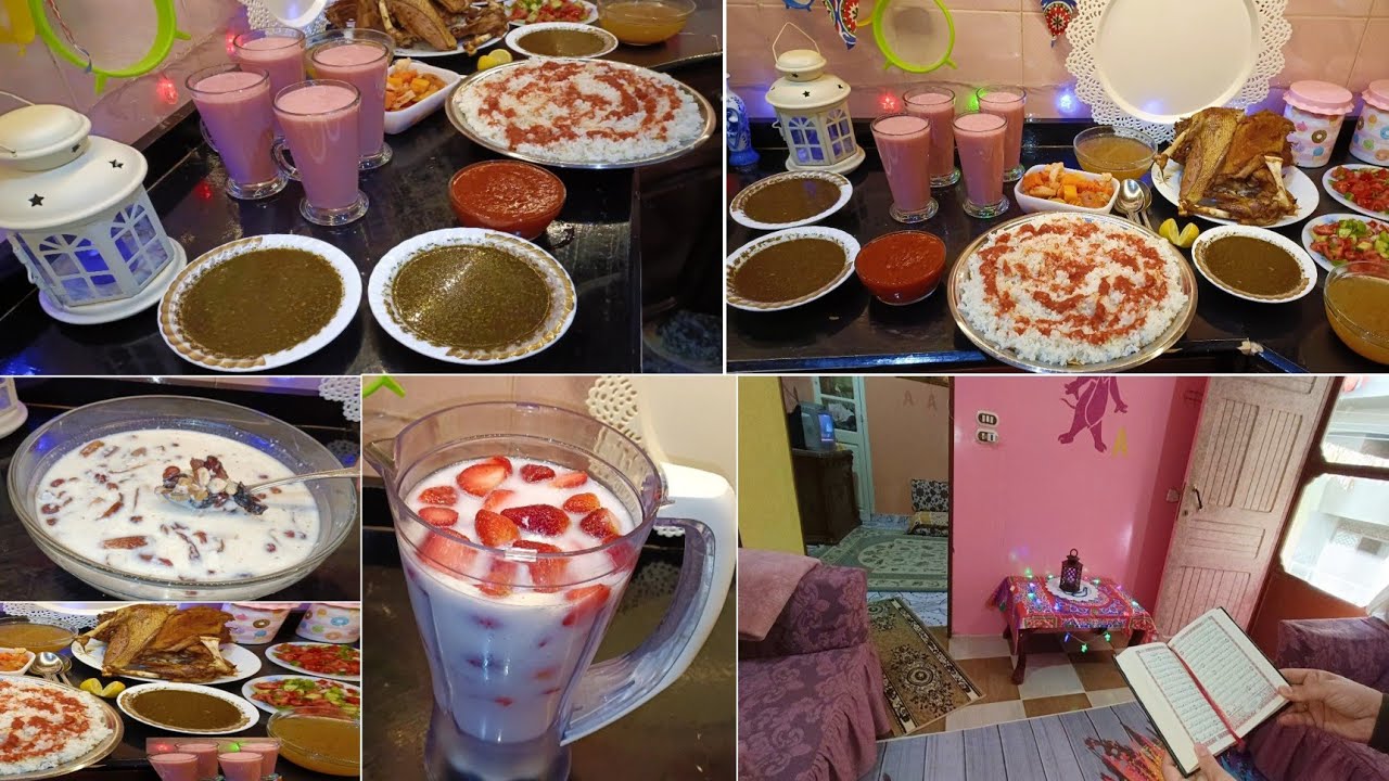 فطار اول يوم رمضان تعالوا شوفوا اجواء بيتي البسيط في أيام رمضان الكريم الفرحه دخلت بيوتنا