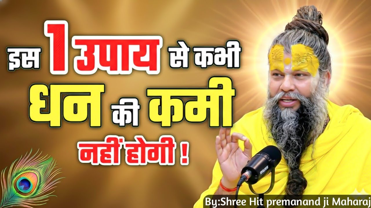 इस 1 उपाय से कभी भी धन की कमी नहीं होगी आपको!!Shree Premanand ji Maharaj!!//