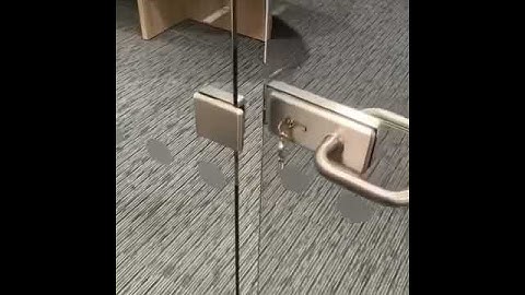 Magnetic, Glass to Glass Door Lever Latch Set Demonstrated