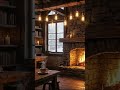 Coffee Shop Fireplace Jazz 🔥 Perfect Background Music for Productivity