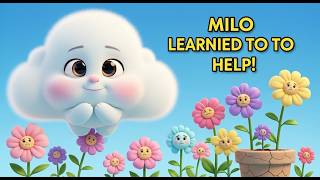 Milo the little cloud who learned to help | Bed time Story