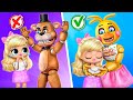 Chica and Freddy: 24 Hours Challenge with FNaF! 30 DIY Ideas for LOL OMG