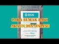 Cara semak baki akaun bsn online