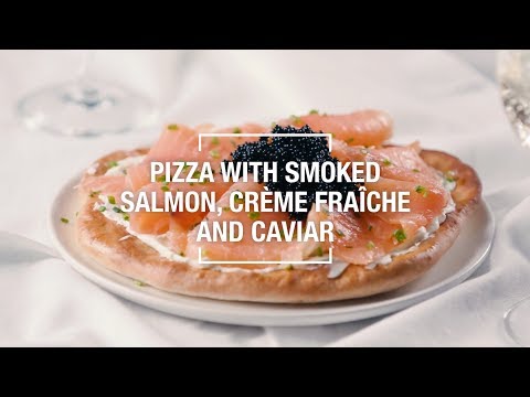 pizza-with-smoked-salmon,-creme-fraiche,-and-caviar-|-40-best-ever-recipes-|-food-&-wine
