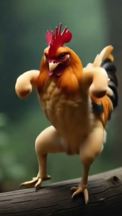 ayam berjoget di atas pohon #funny #cat #ayamberkokok #shotrs