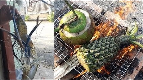 Tôm Càng Xanh Khổng Lồ Luộc Trong Trái Dừa -Trái Khóm Ngon Bá Chấy Bò Chét