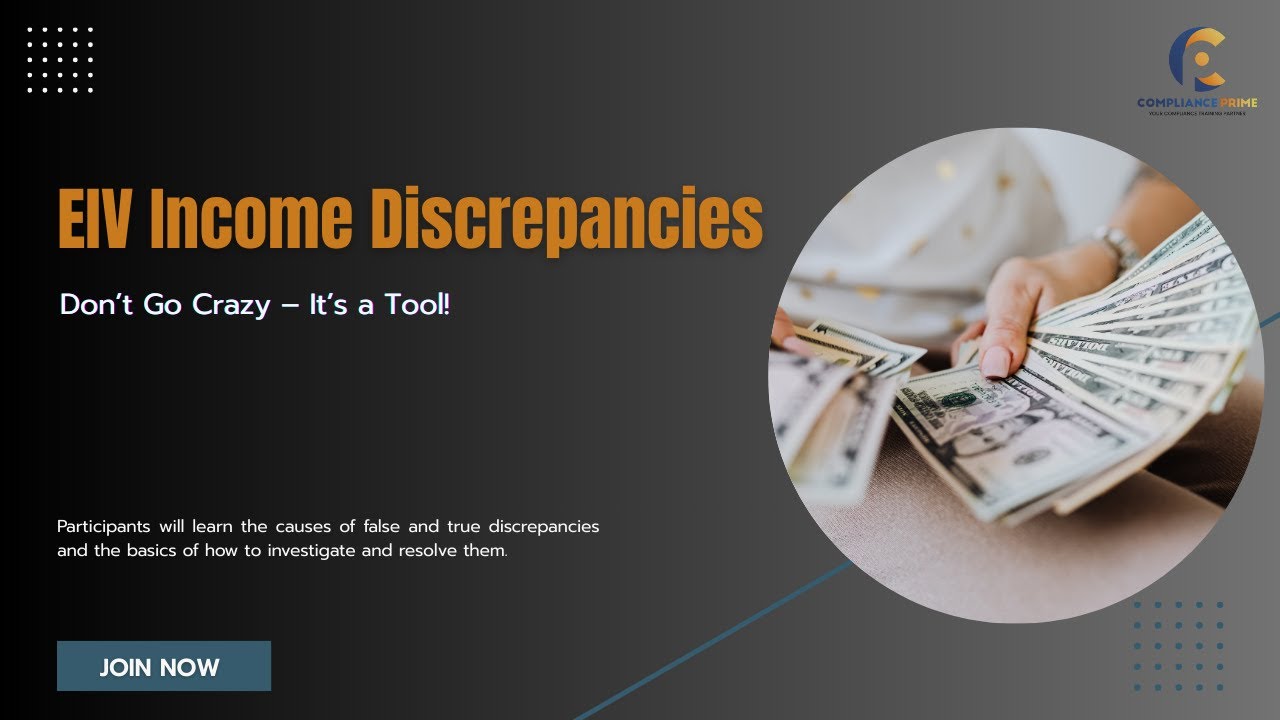 EIV Income Discrepancies | Don’t Go Crazy – It’s A Tool | WEBINAR - YouTube
