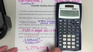 Scientific Notation in Word Problems