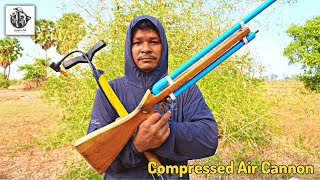 How to Make an Air Cannon Out of PVC | DIY Homemade Air Slingshot | DIY Compressed Air Cannon screenshot 5