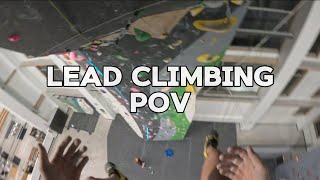 Hard Lead Climbing POV - pt1     #climbing #rockclimbing #POV