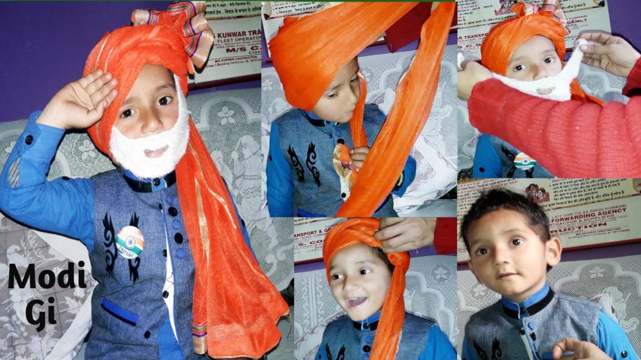 Prime minister Narendra Modi fancy dress costume for kids