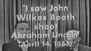 Last Witness to President Abraham Lincoln Assassination I