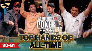 WSOP Top 100 Hands of All Time | 90-81 | Johnny Chan, John Cynn, Marcel Luske & Dario Sammartino